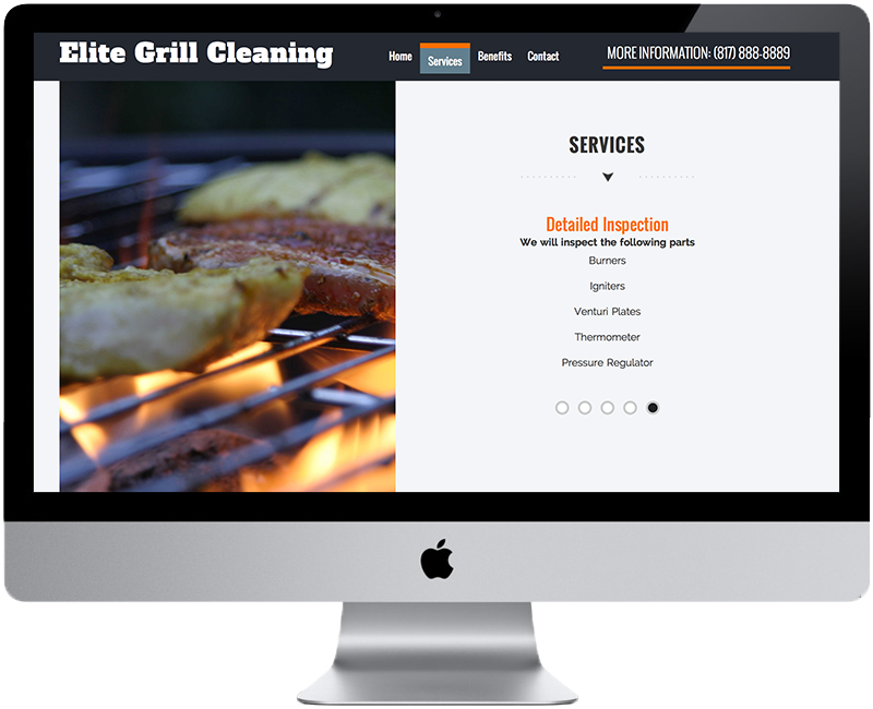 eliteGrill Elite Grill Cleaning Web Design 