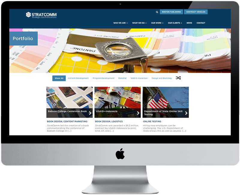 StratCommPortfolio Strategic Communications Web Design 