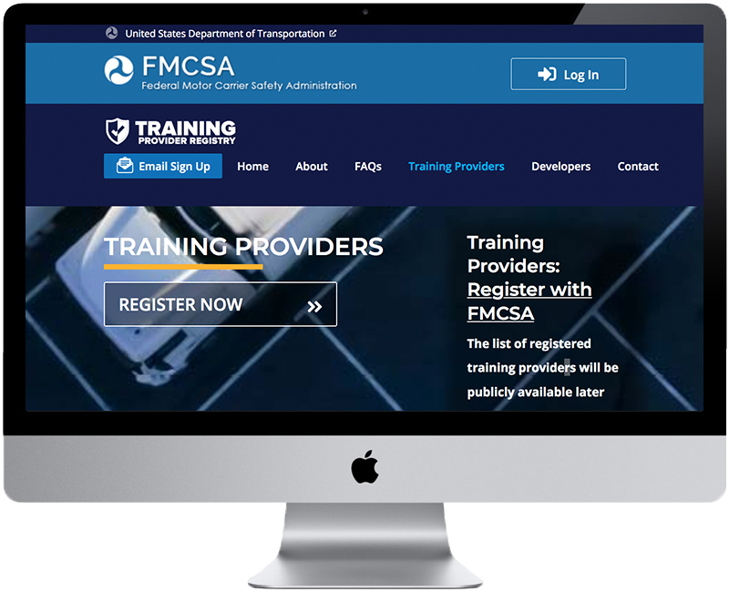TPR-Home FMCSA, U.S. Department of Transportation, Training Provider Registry Web Design 